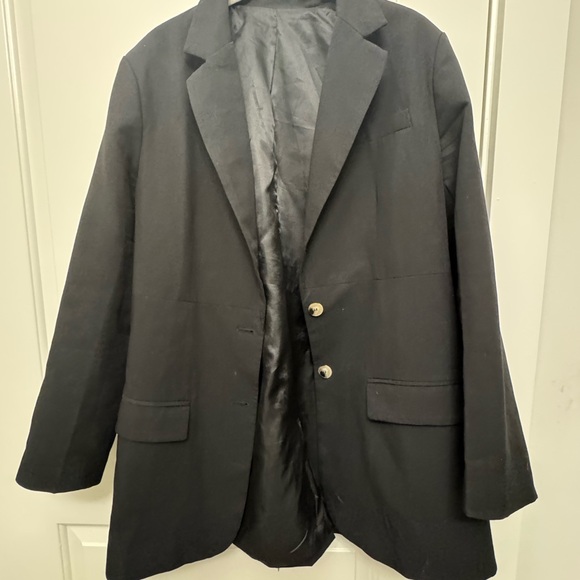 Women Casual Elegant Oversized Lapel Blazer Solid Work Office Jacket Blazer - Picture 2 of 4